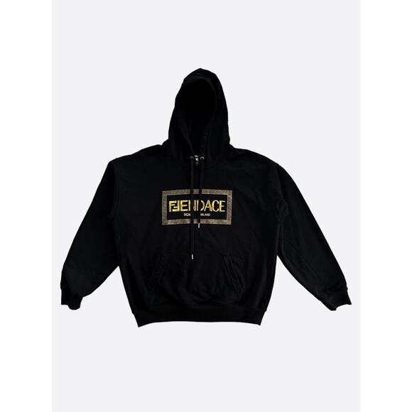 Fendi Versace FENDACE Embroidered Logo Hoodie